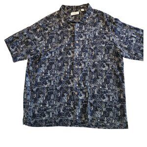 Caribbean Hawaiian‎ Shirt Short Sleeve Button Up Rayon Tropical Mens XL EUC